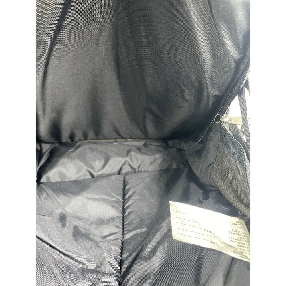 Vintage 90s LL Bean Campus Computer Backpack Black Canvas Heavy Duty School Bag